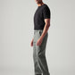 Men's Grey Loose Fit Mid Rise Chinos - Side View