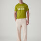 Men's Off White Loose Fit Mid Rise Chinos - Front View
