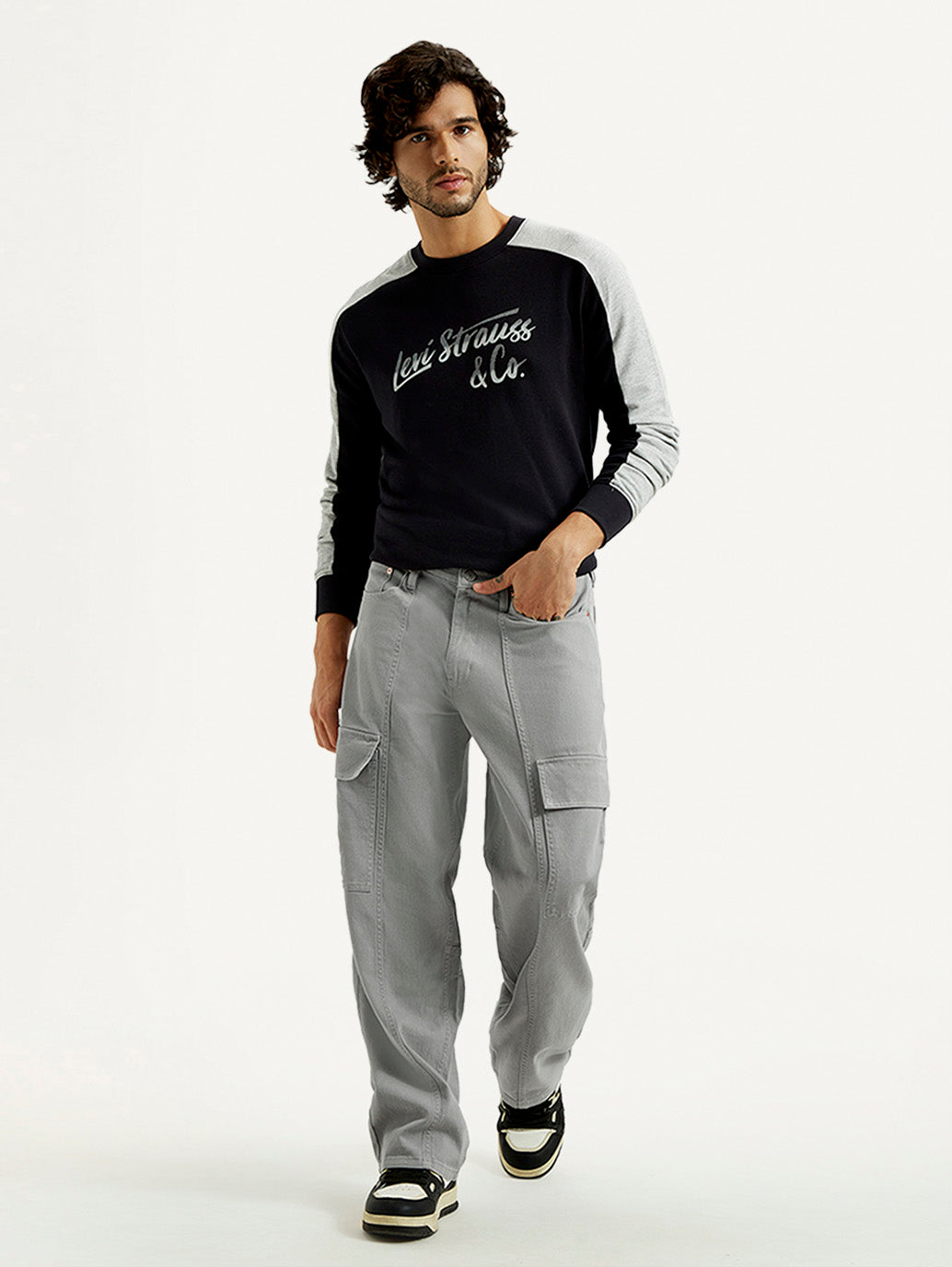 Men's 578 Grey Loose Fit Mid Rise Jeans