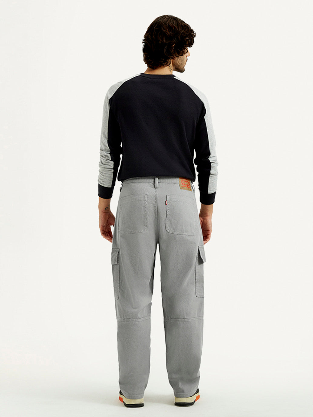 Men's 578 Grey Loose Fit Mid Rise Jeans - Back View