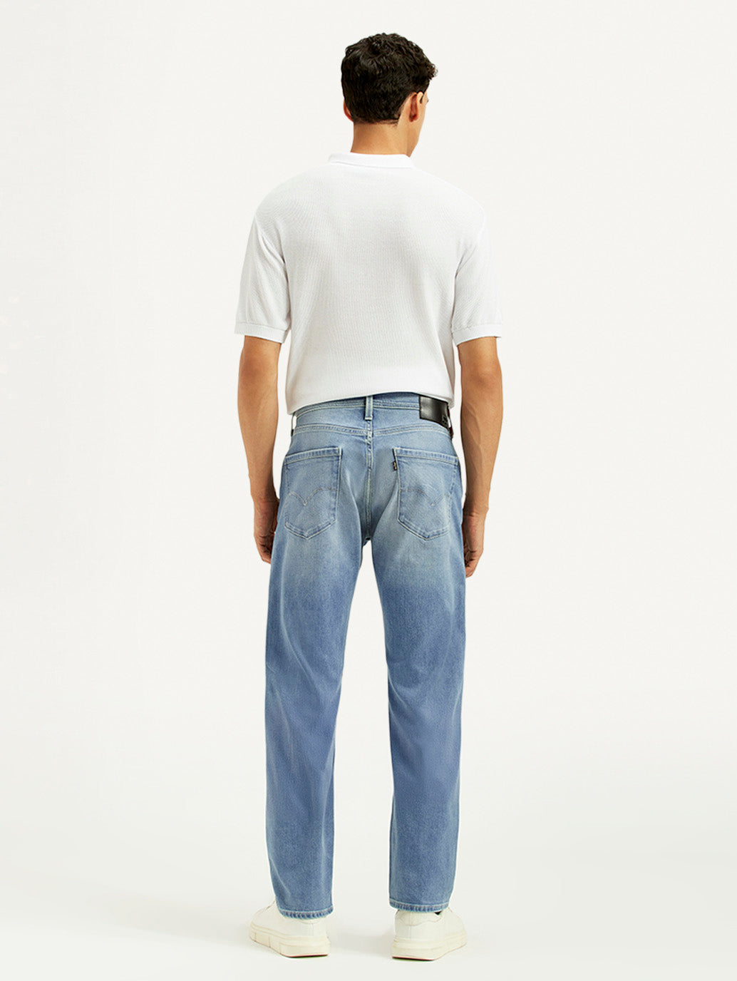 Men's Redloop 505 Light Indigo Straight Fit Mid Rise Jeans - Back View