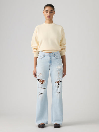 levi's Women's Light Blue Loose Bootcut Fit Mid Rise Jeans-picture-30