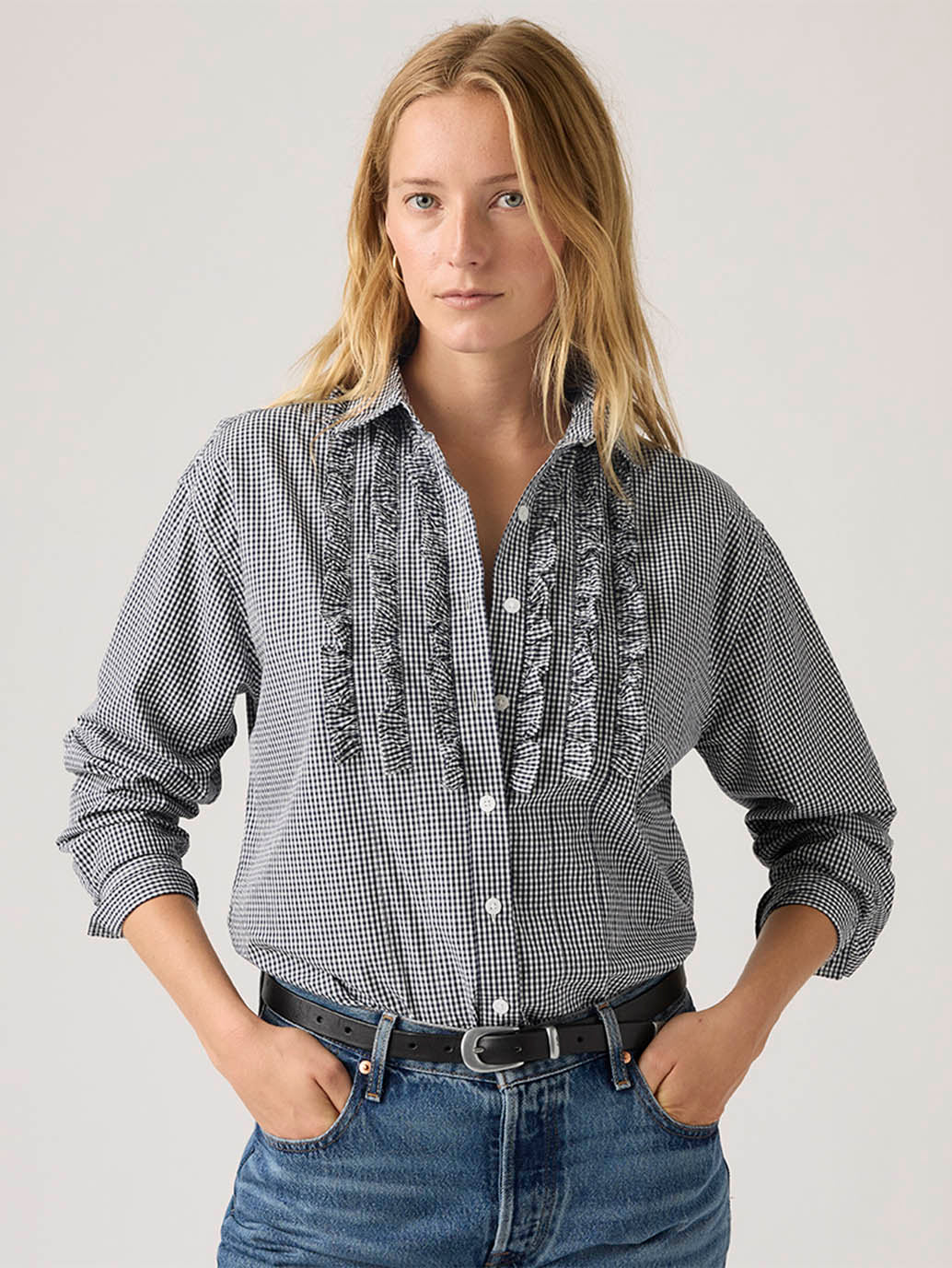 Levi's Women's Novelty Harlie BF Shirt - Styleshot View