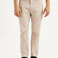 Men's Peach Tapered Fit Mid Rise Chinos - Front View