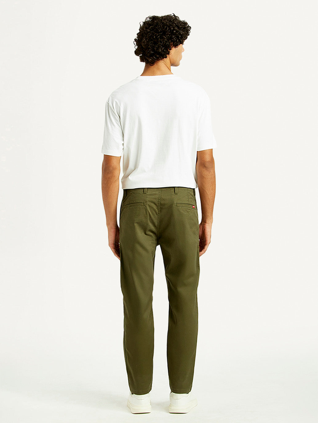 Men's 512 Olive Slim Tapered Fit Mid Rise Chinos - Back View
