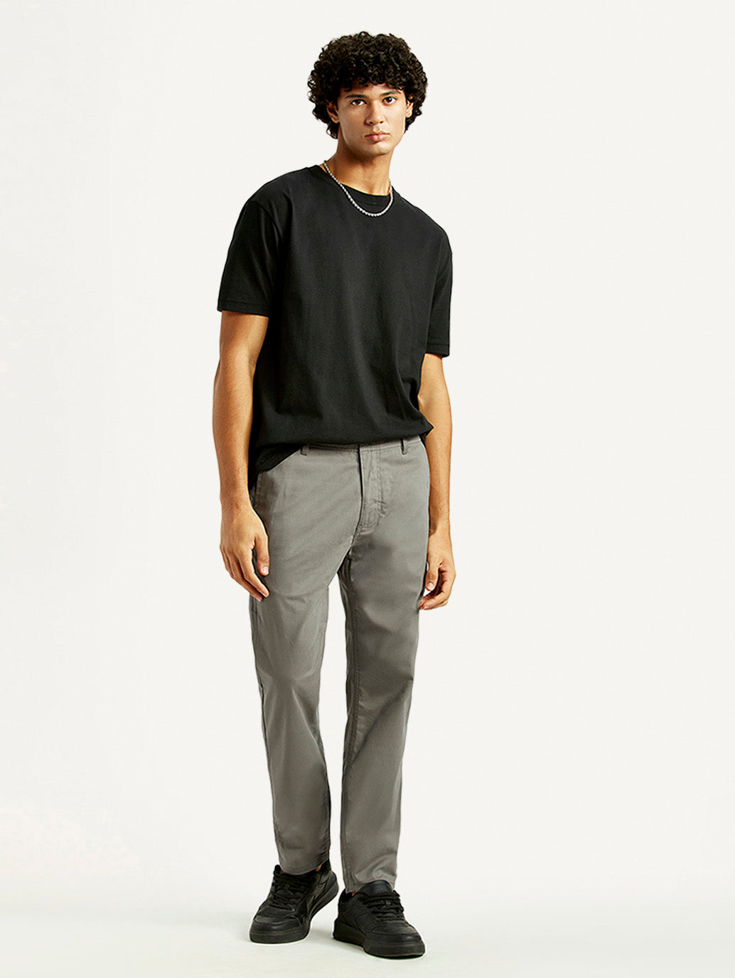 Men's 512 Grey Slim Tapered Fit Mid Rise Chinos