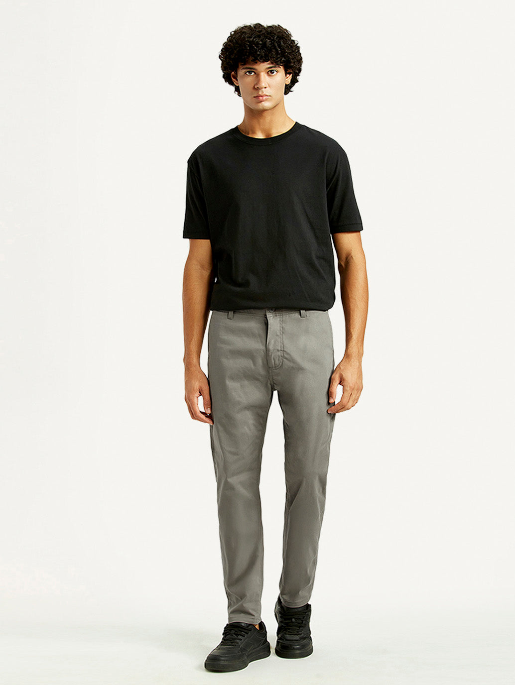 Men's 512 Grey Slim Tapered Fit Mid Rise Chinos - Front View