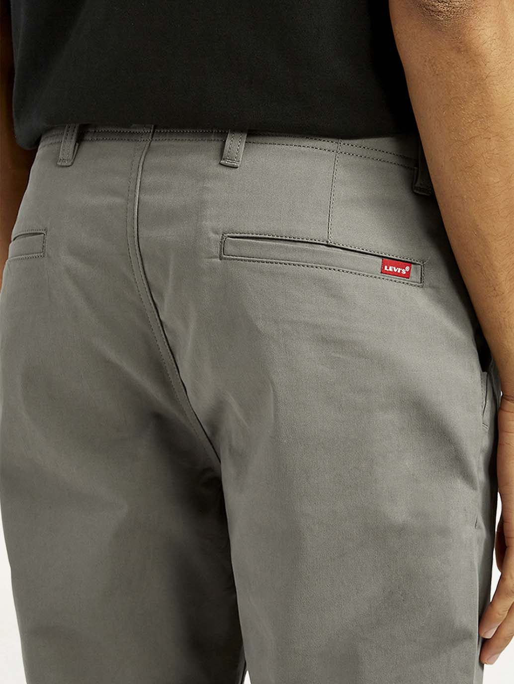 Men's 512 Grey Slim Tapered Fit Mid Rise Chinos - Detail View
