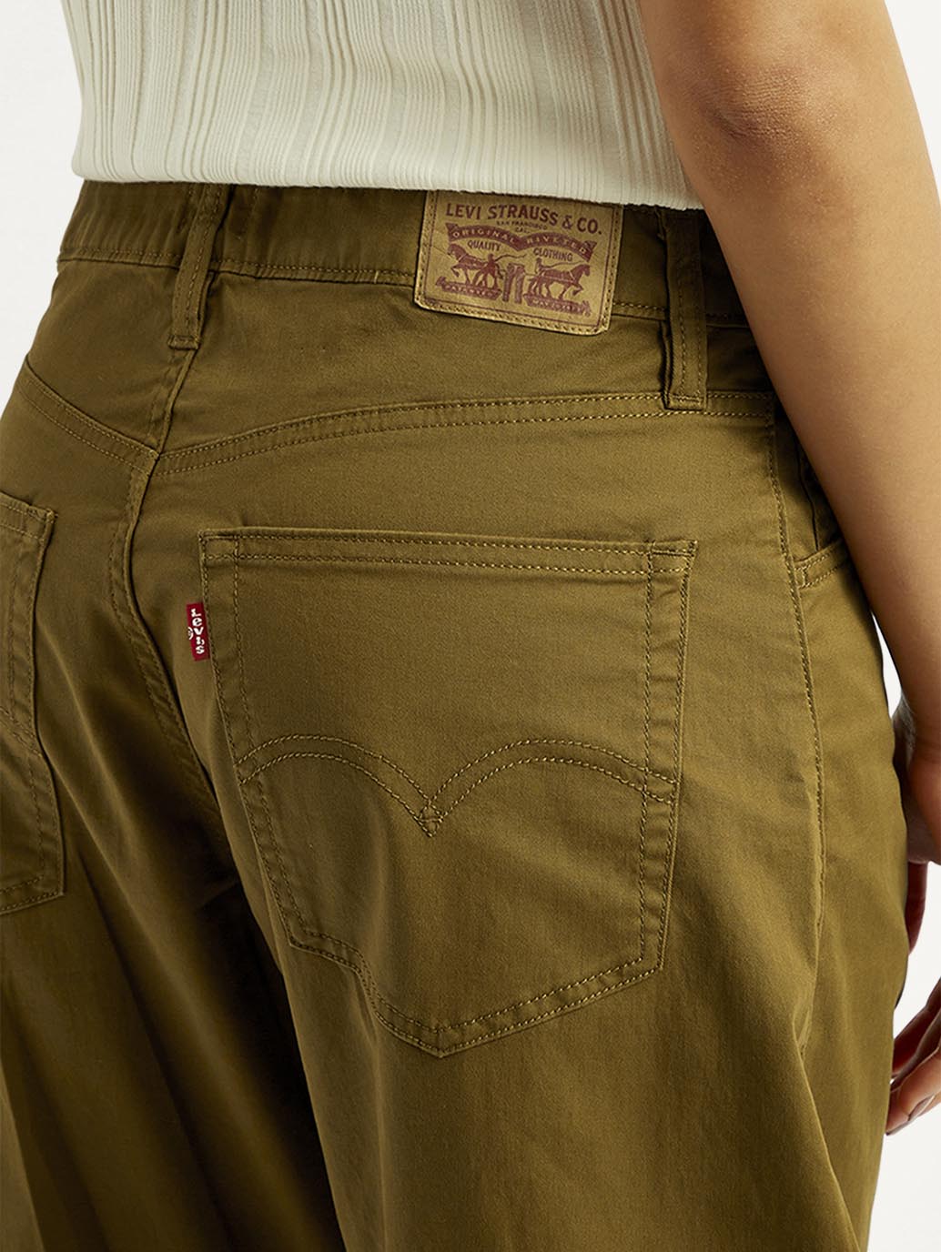 Women's Brown Loose Fit Mid Rise Trousers - 20 View