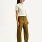 Women's Brown Loose Fit Mid Rise Trousers - Side View