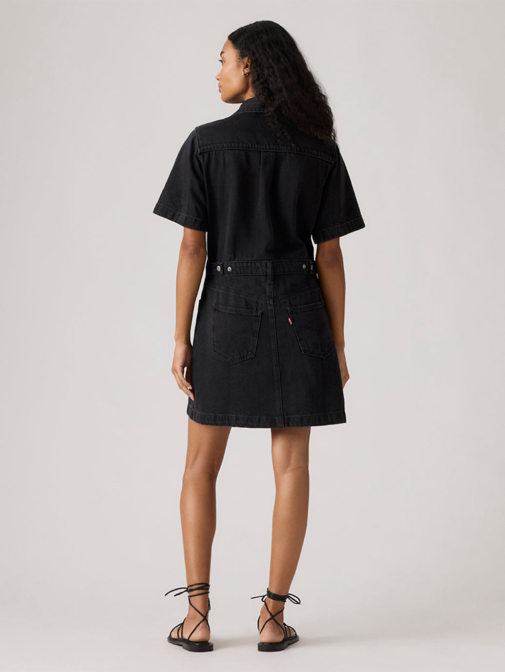 Levi's® Women's Short Sleeve Logan Western Dress - Back View