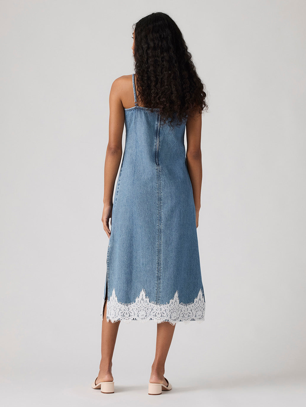 Levi's® Premium 90's Denim Slip Dress - Back View