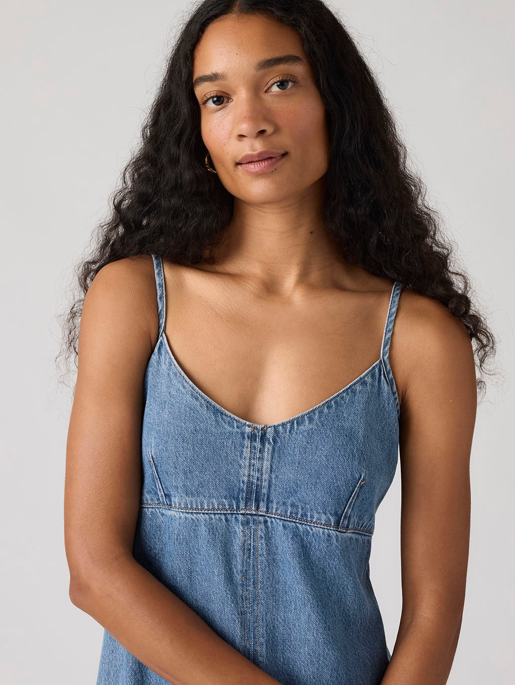 Levi's® Premium 90's Denim Slip Dress - Detail View