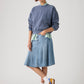 Women's Blue Regular Fit Mid Rise Skirt - Styleshot View