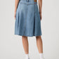 Women's Blue Regular Fit Mid Rise Skirt - Back View