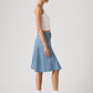 Women's Blue Regular Fit Mid Rise Skirt - Side View