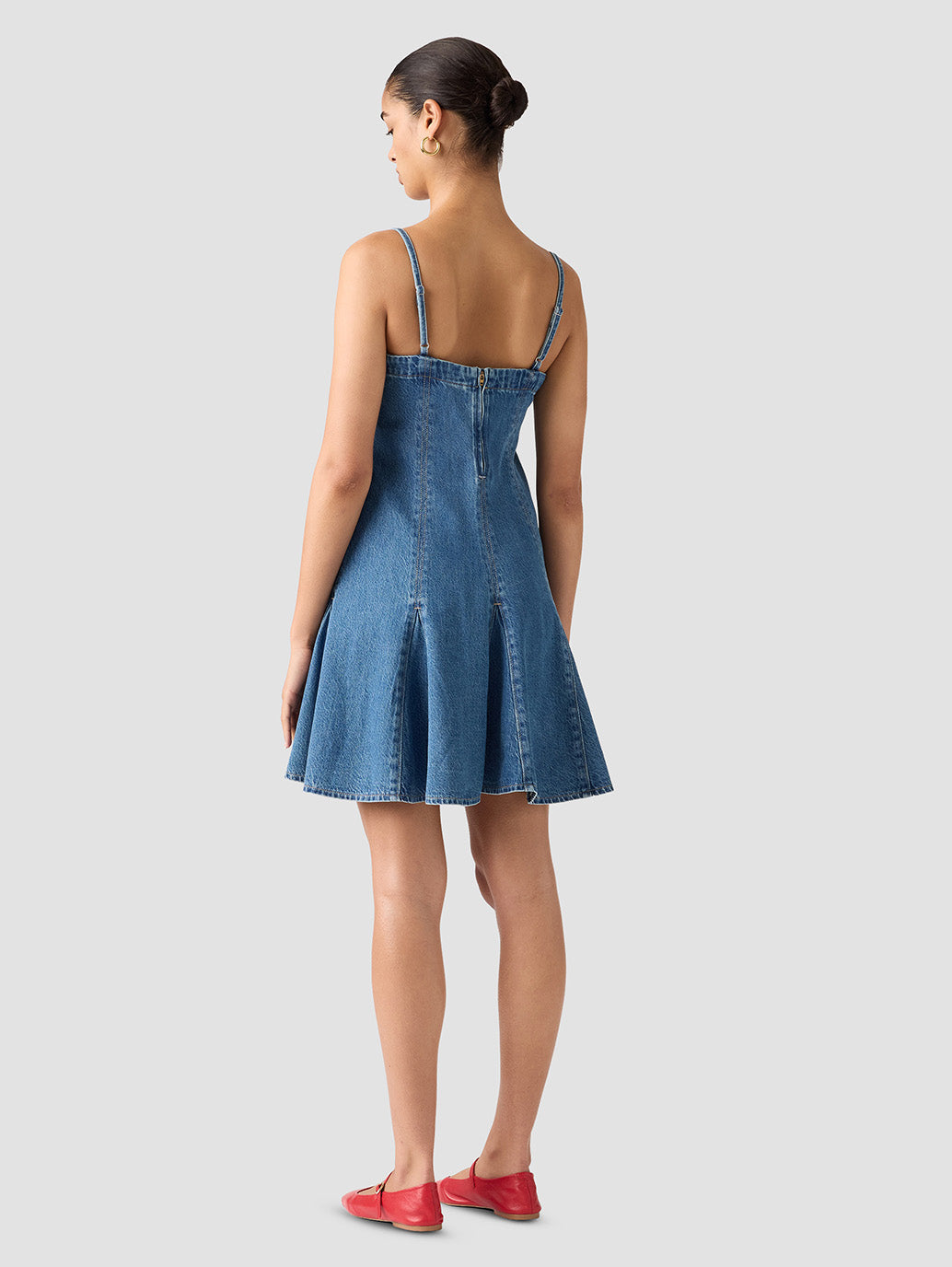 Levi's® Premium Denim Godet Dress - Back View