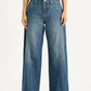 Women's Mid Indigo XL Straight Loose Fit Mid Rise Jeans - Front View