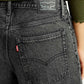 Women's Black XL Straight Loose Fit Mid Rise Jeans - Detail View