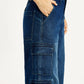 Women's 94 Dark Indigo Baggy Fit Mid Rise Jeans - Detail View