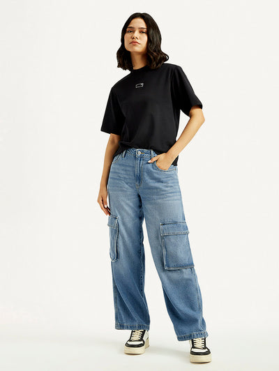 levi's Women's 94 Blue Baggy Fit Mid Rise Jeans-picture-27