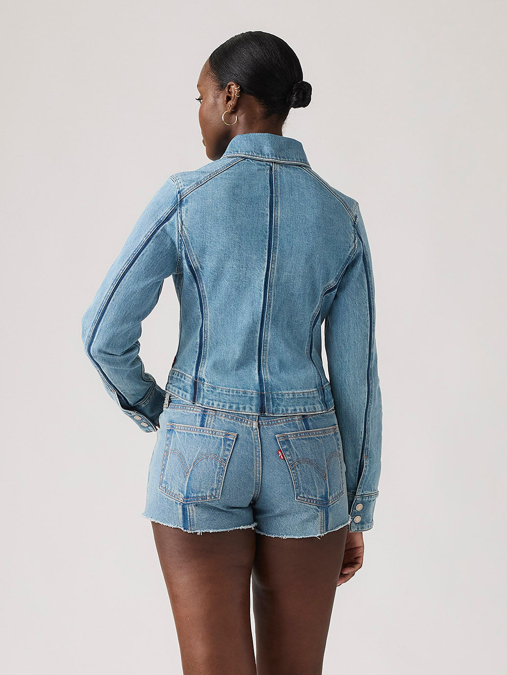 Levi's Women's Shadow Seamed Trucker Jacket - Back View