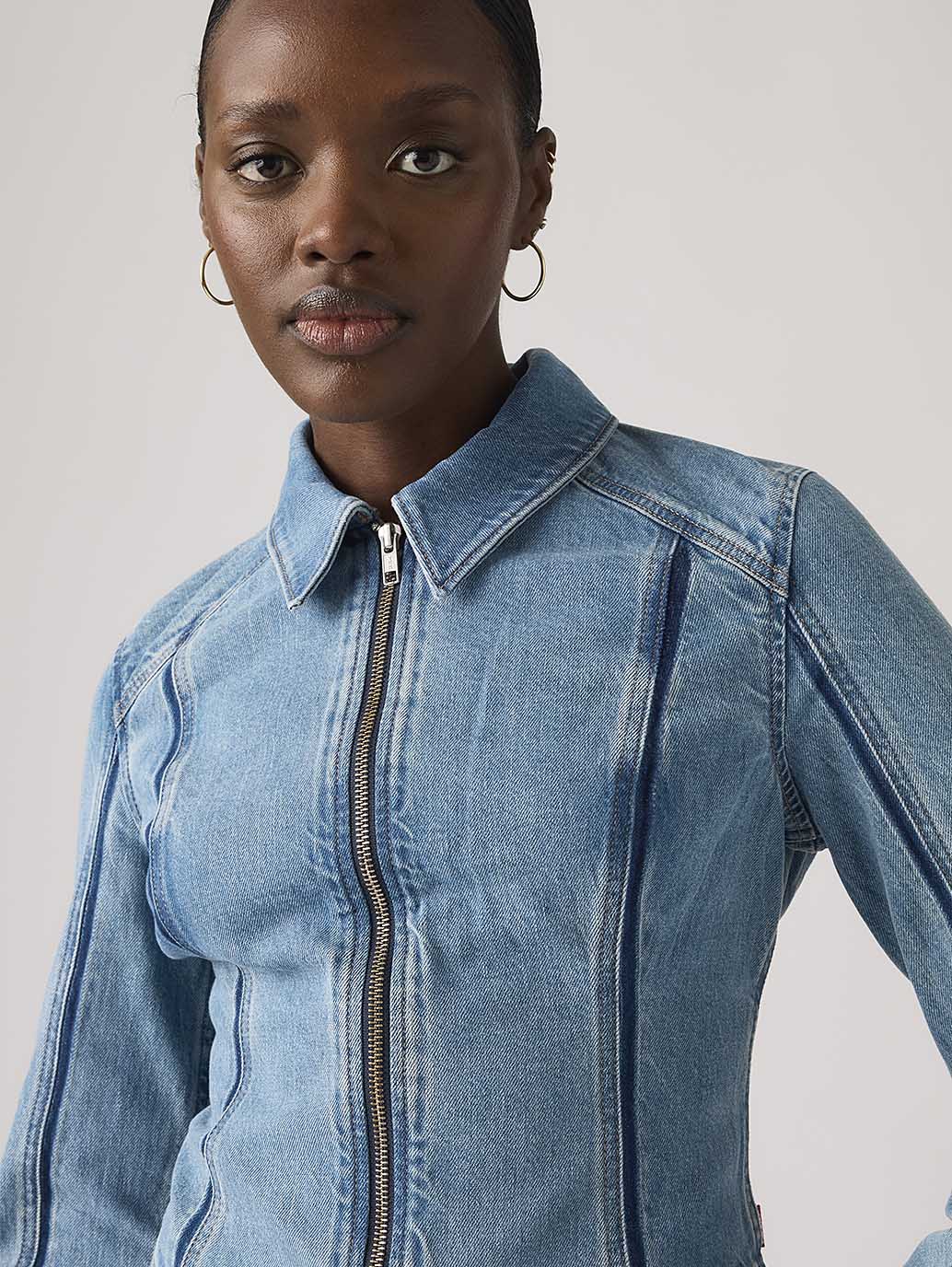 Levi's Women's Shadow Seamed Trucker Jacket - Detail View