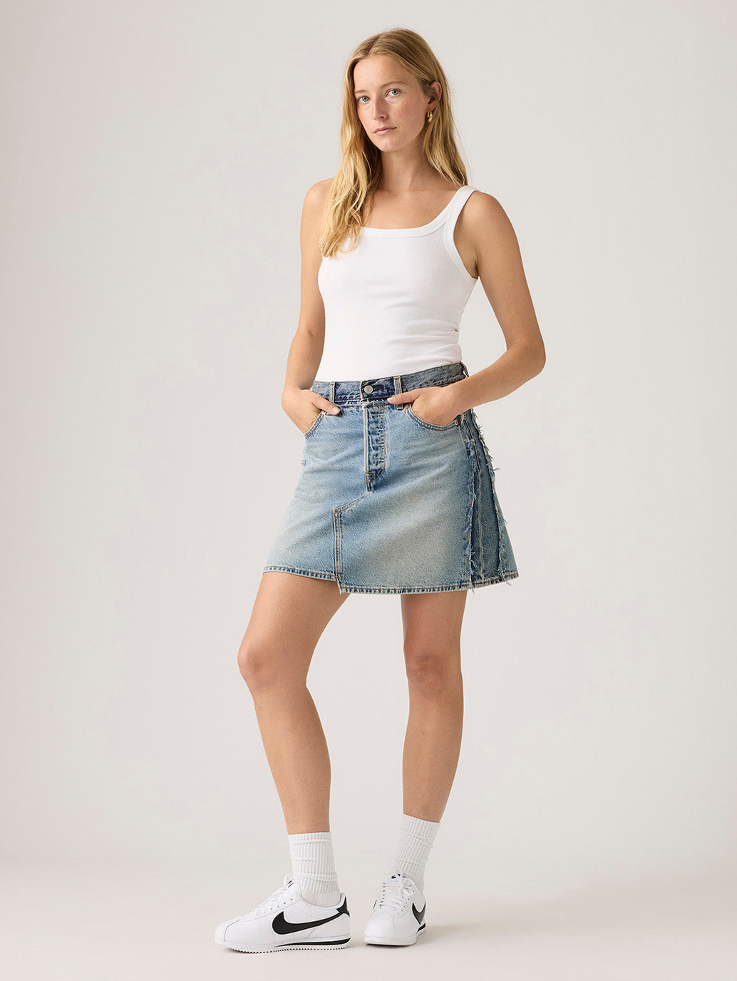 Levi's® Women's Deconstructed Edge Skirt - Front View