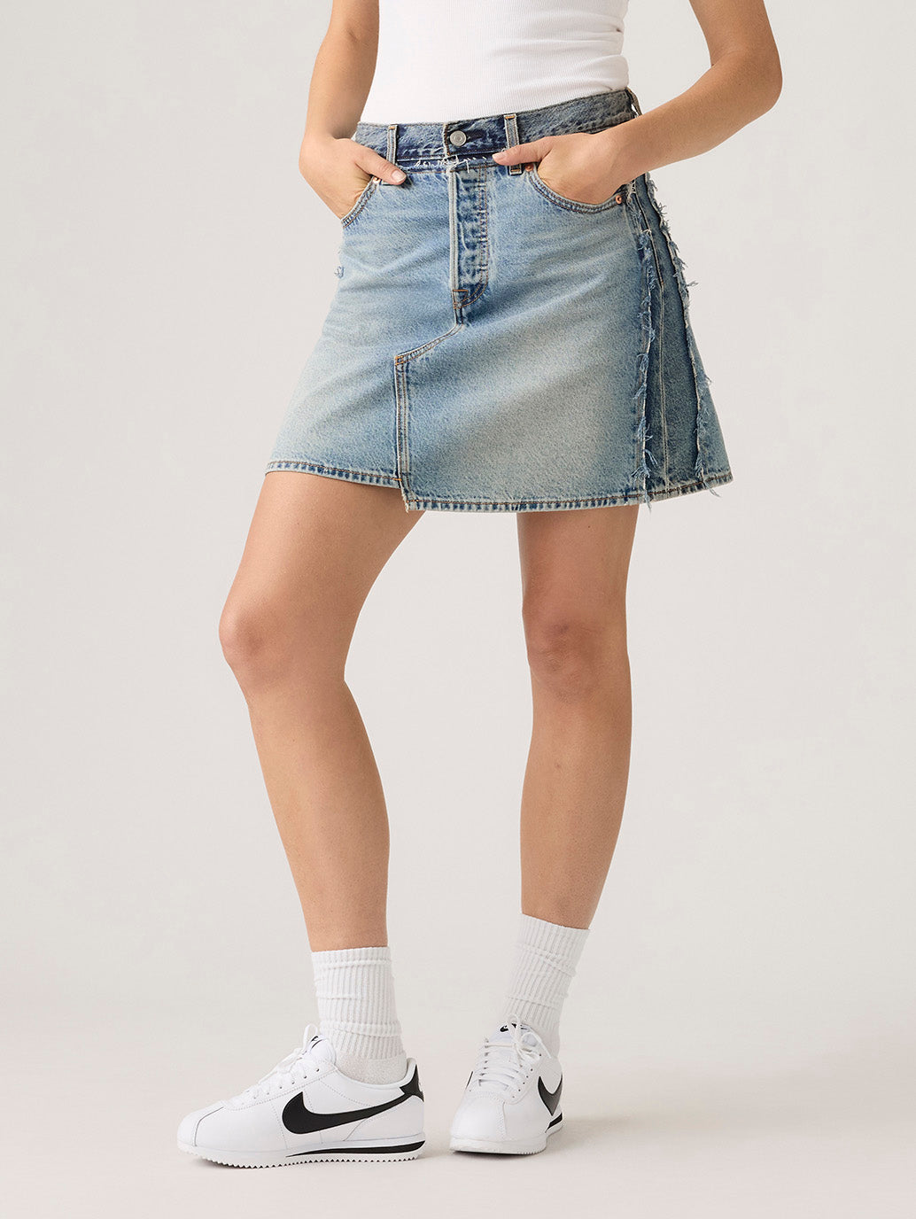 Levi's® Women's Deconstructed Edge Skirt - Front View