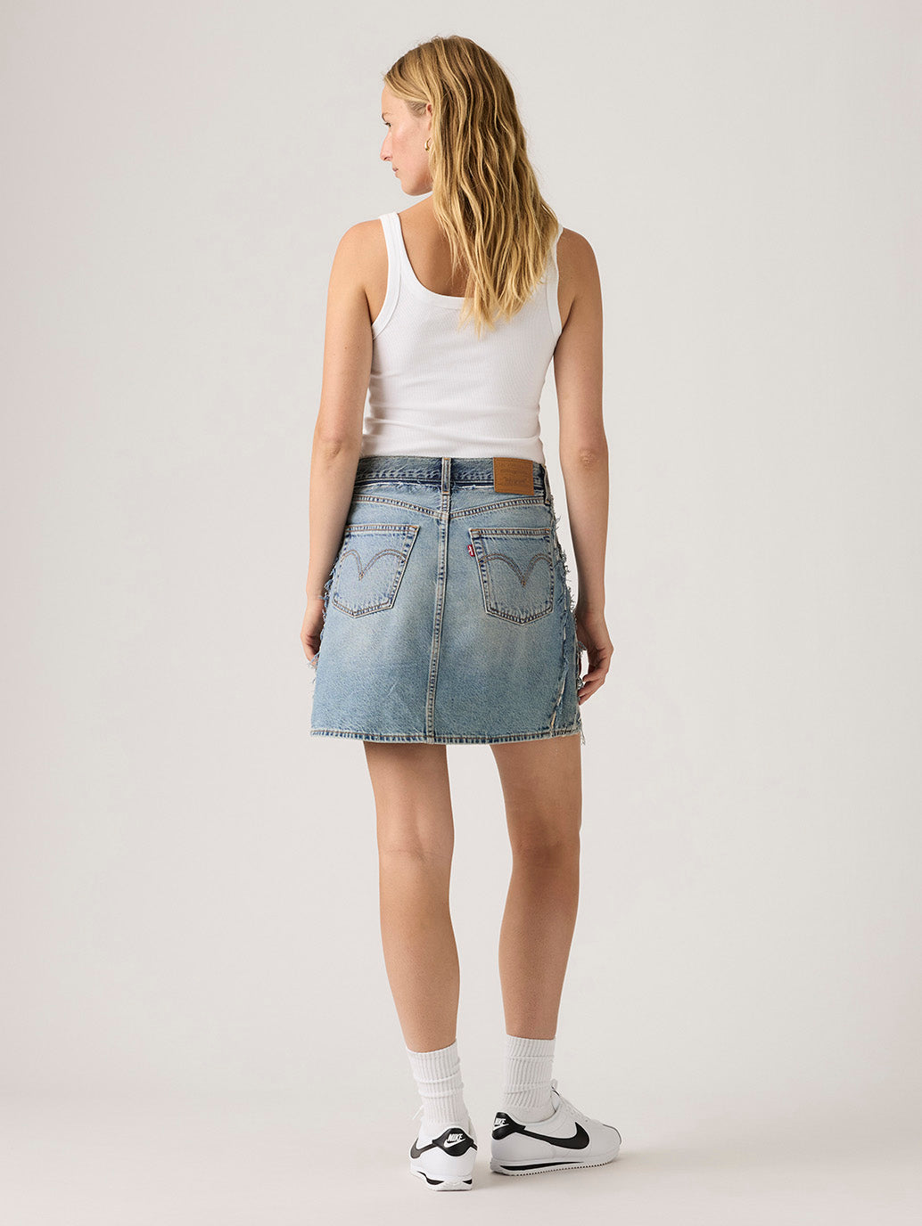 Levi's® Women's Deconstructed Edge Skirt - Back View