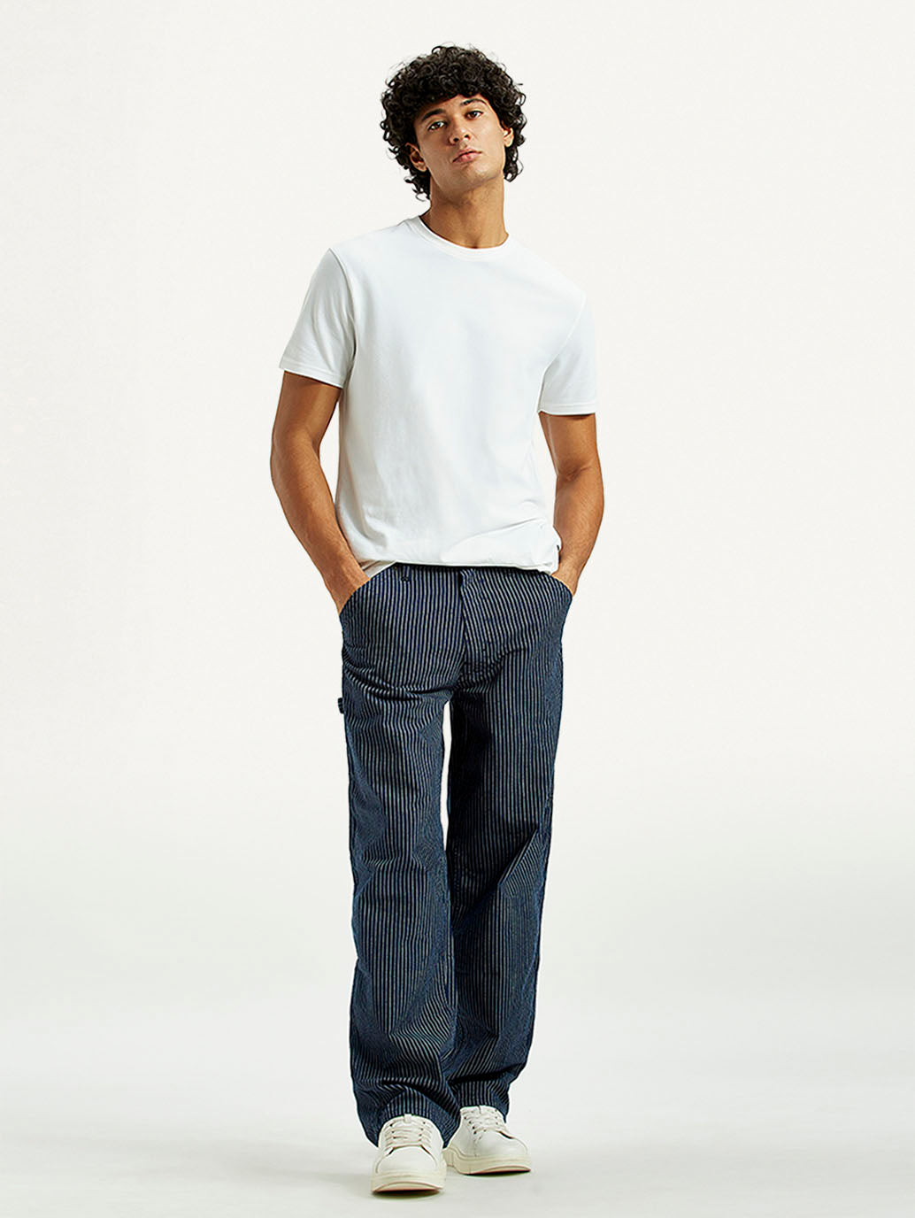 Men's 578 Dark Indigo Baggy Fit Mid Rise Carpenter Jeans - Styleshot View