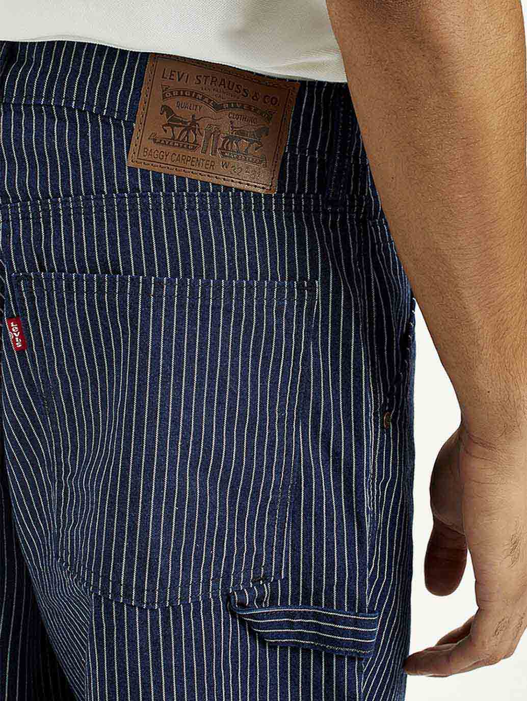 Men's 578 Dark Indigo Baggy Fit Mid Rise Carpenter Jeans - Detail View