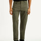 Men's Olive Slim Fit Cargos - Front View