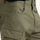 Men's Olive Slim Fit Cargos - Detail View