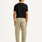 Men's Beige Slim Fit Cargos - Back View