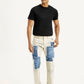 Men's 555 Off White Loose Fit Mid Rise Jeans - Front View