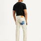 Men's 555 Off White Loose Fit Mid Rise Jeans - Back View