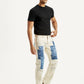 Men's 555 Off White Loose Fit Mid Rise Jeans - Side View