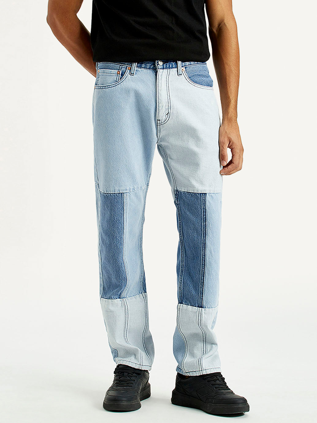 Men's 505 Med Indigo Straight Fit Mid Rise Jeans - Front View