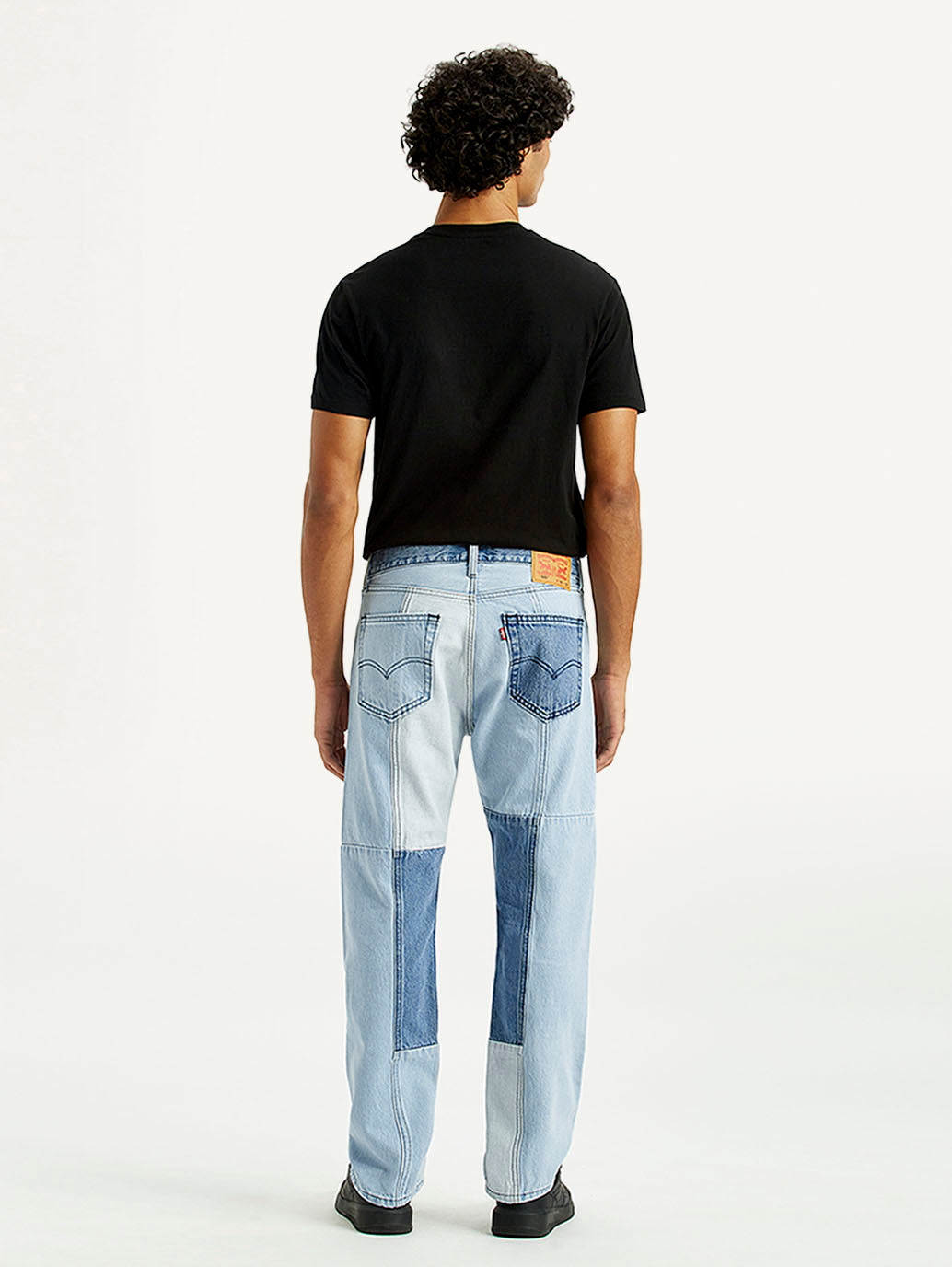 Men's 505 Med Indigo Straight Fit Mid Rise Jeans - Back View