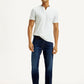 Men's 505 Dark Indigo Straight Fit Mid Rise Linen Jeans - Styleshot View