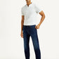 Men's 505 Dark Indigo Straight Fit Mid Rise Linen Jeans - Front View