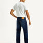 Men's 505 Dark Indigo Straight Fit Mid Rise Linen Jeans - Back View