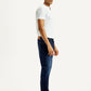 Men's 505 Dark Indigo Straight Fit Mid Rise Linen Jeans - Side View