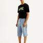 Men's Light-Blue Loose Fit Shorts - Side View
