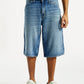 Men's 568 Light Indigo Loose Fit Mid Rise Shorts - Front View