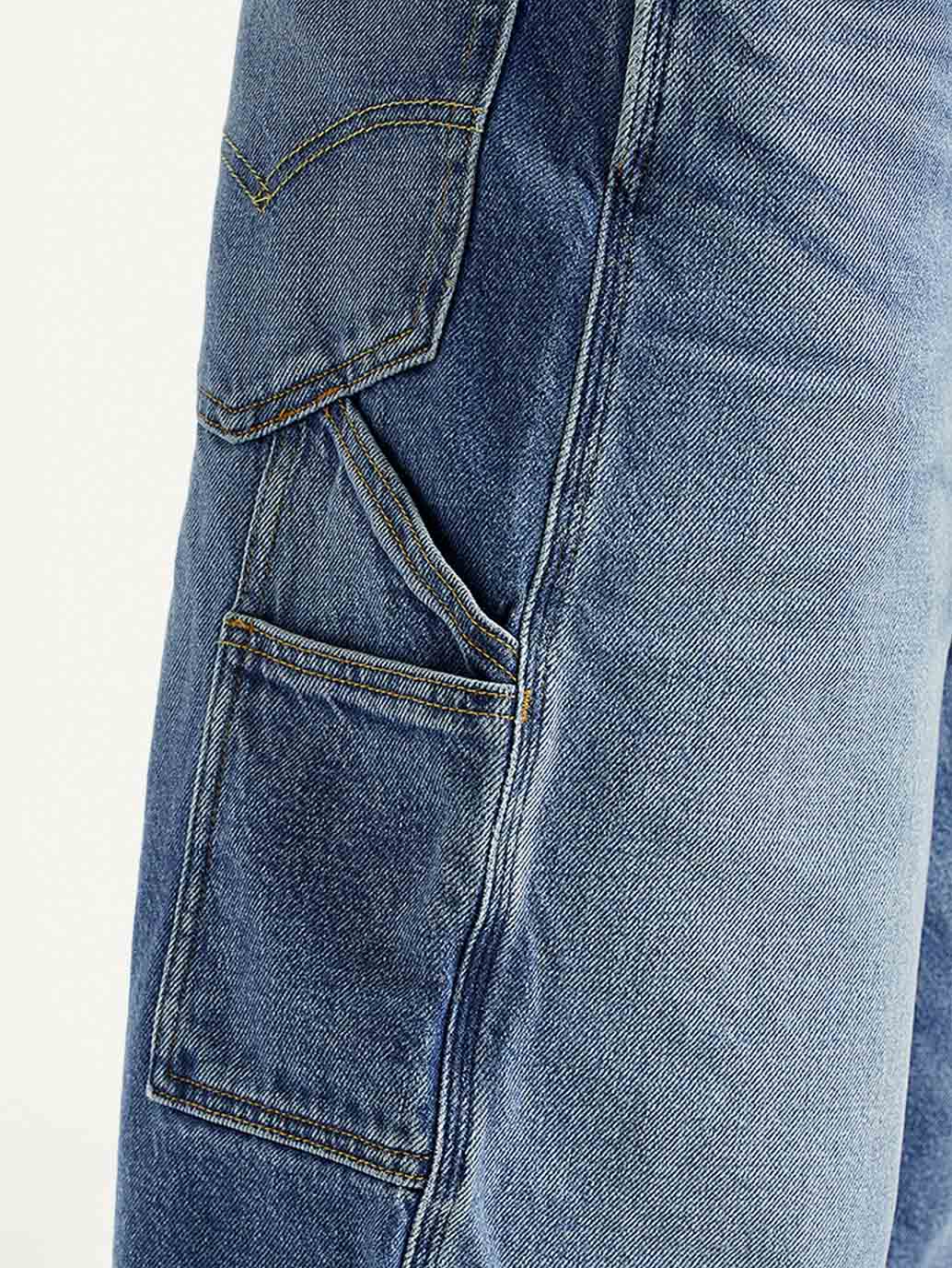 Men's 568 Light Indigo Loose Fit Mid Rise Shorts - Detail View