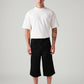Men's 568 Black Loose Fit Mid Rise Shorts - Front View