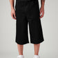 Men's 568 Black Loose Fit Mid Rise Shorts - Front View