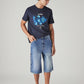 Men's Blue Loose Fit Mid Rise Jorts - 20 View
